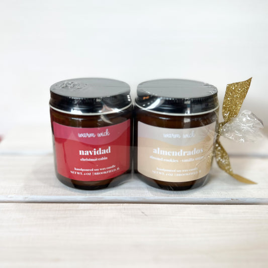 NAVIDAD 2-piece Mini Candle Gift Set - 4 oz