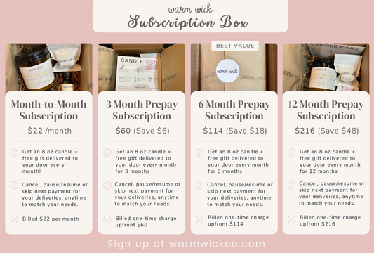 Monthly Candle Subscription