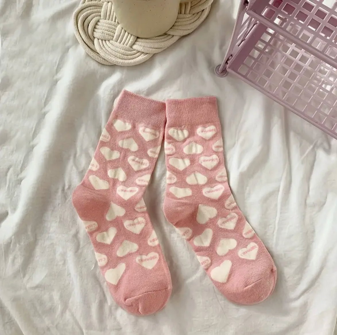 Heart Print Socks