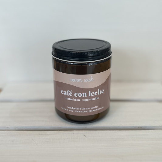 CAFE CON LECHE Natural Soy Wax Candle