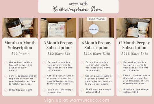Subscription Candle Box